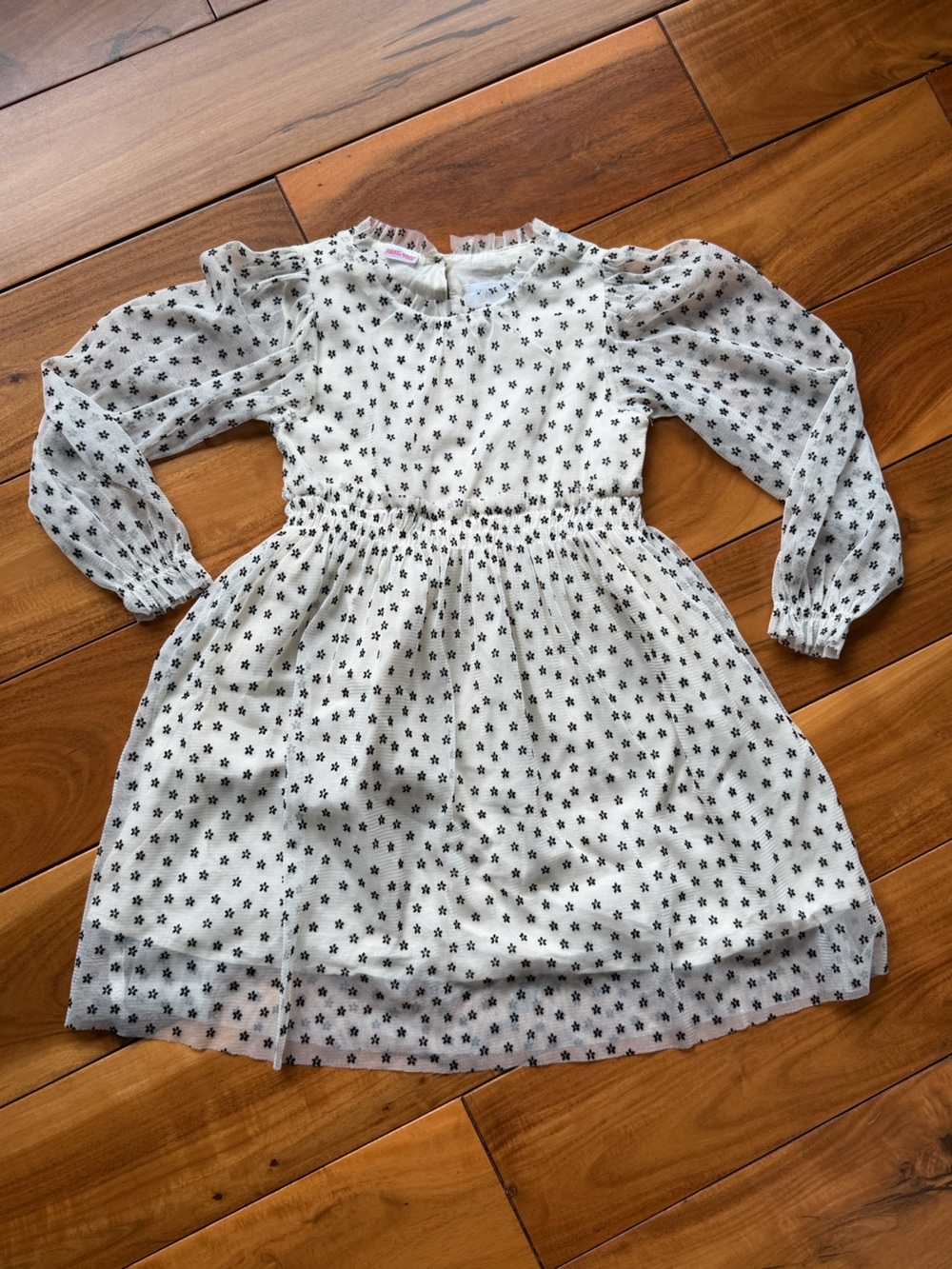 EUC ZARA Long Sleeve Mesh Dress. 3-4 Years Old.